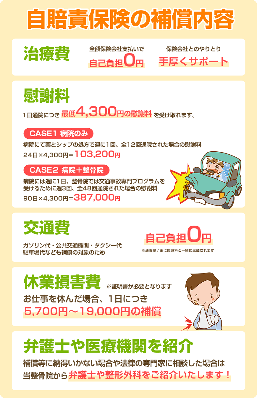 自賠責保険の補償内容