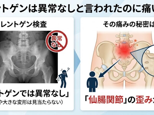 「レントゲンは異常なし」と言われたのに痛い…その秘密は「仙腸関節」の歪みかも？