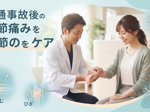 肘・膝・手首のしびれや関節痛を放置していませんか？交通事故後の後遺症を防ぐ初期ケア
